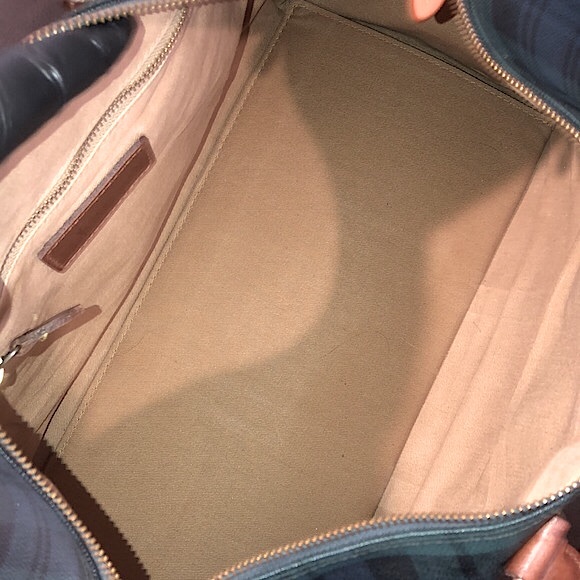 KRALPH LAUREN Black Watch Plaid Speedy Boston Travel Vacation Camp Shoulder Bag - Picture 14 of 16